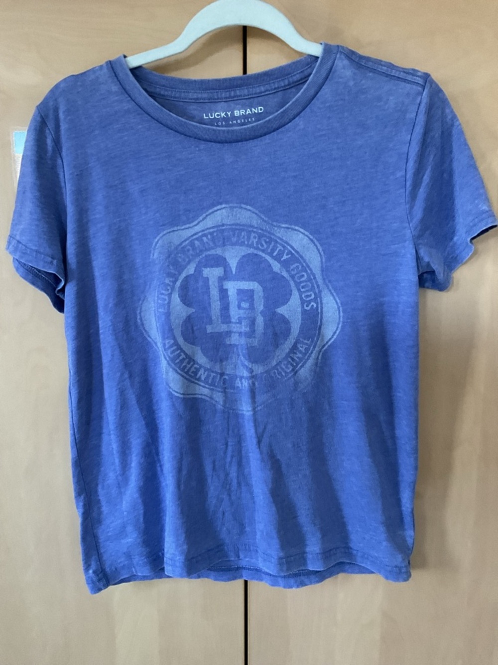 Lucky Brand Lavender Crewneck Tee with Faded Graphic - Picture 6 of 6